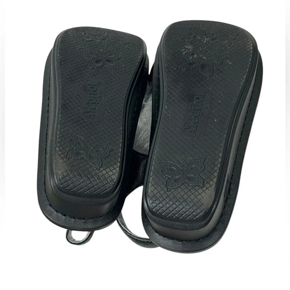 ALEGRIA Kendra Black Shimmer T-Strap KEN-765 Sandals Womens - Picture 6 of 14